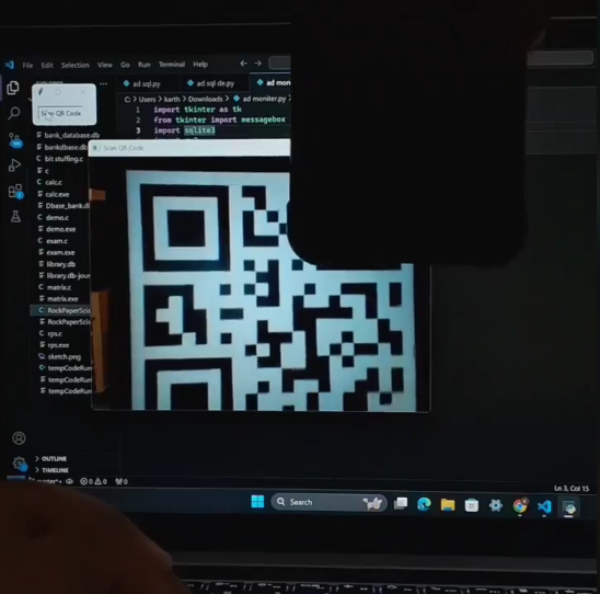 Attendance Management System Using Python and MySQL with QR Code